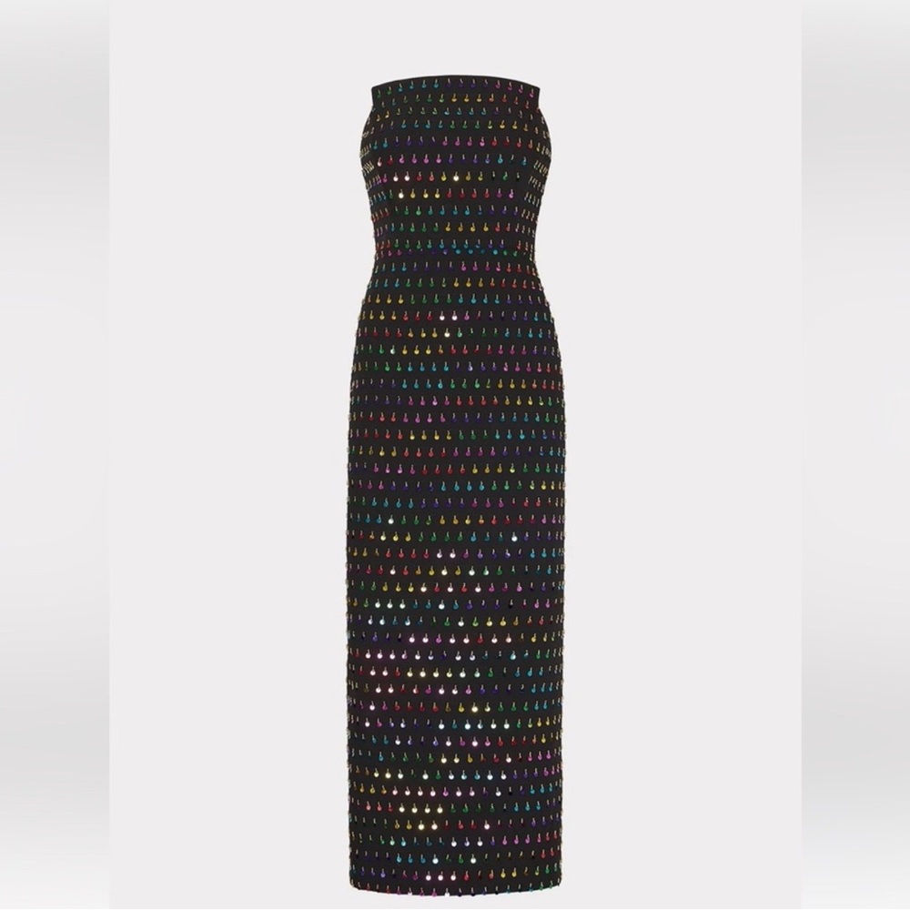 Milly Izabela Beaded Sequin Column Dress